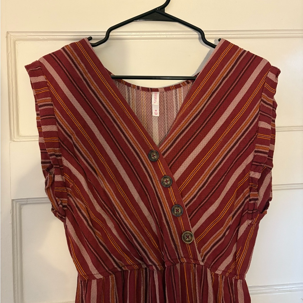 Maroon & Orange Jumpsuit